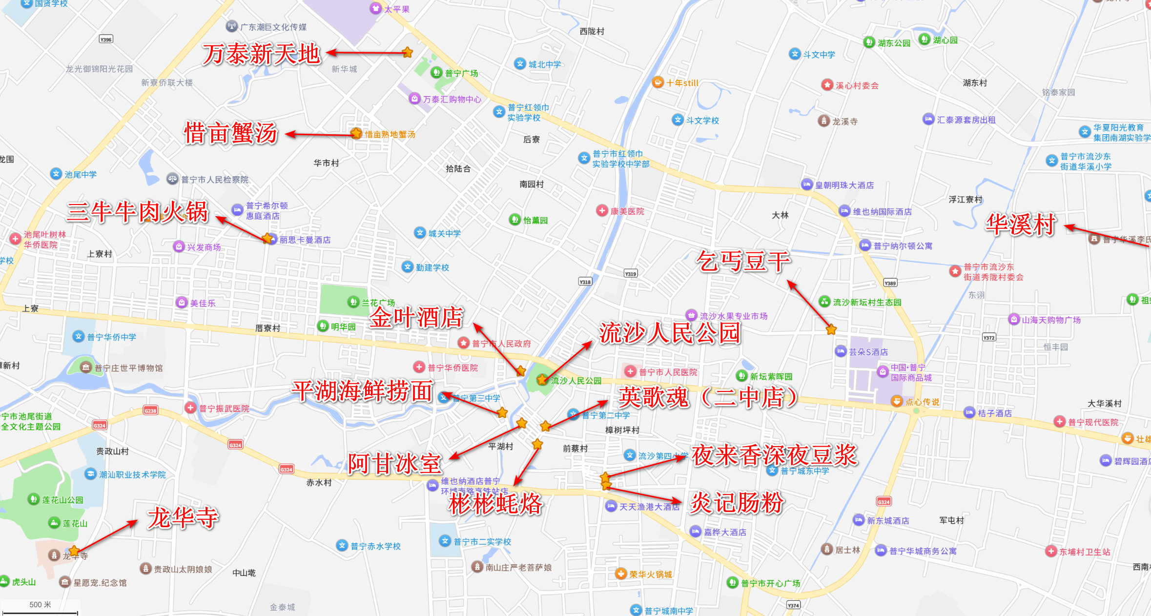 南澳景点分布图